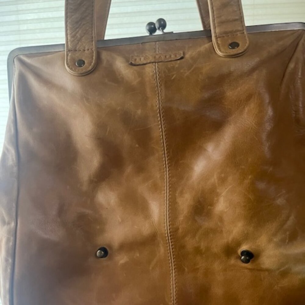 Ted Baker - Genuine Leather Tan Vintage Purse - Picture 2 of 7